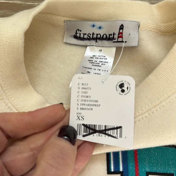 NWT Free People X Firstport Paris Prep Crewneck - Picture 3 of 3